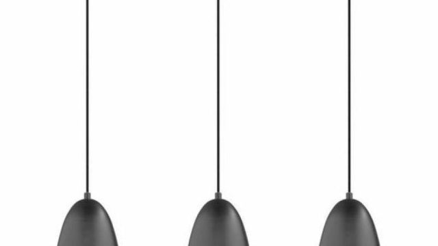 3 LIGHT BLACK ADJUSTABLE CHANDELIER